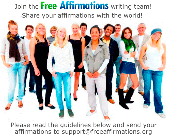 Join the free affirmations writing team