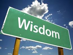 A signpost saying "wisdom"