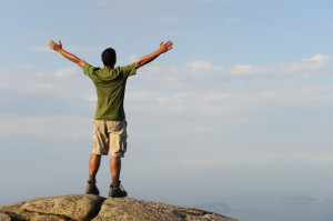 man on mountain